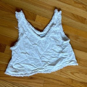 Urban Outfitters White Loose Flowy Tank Top